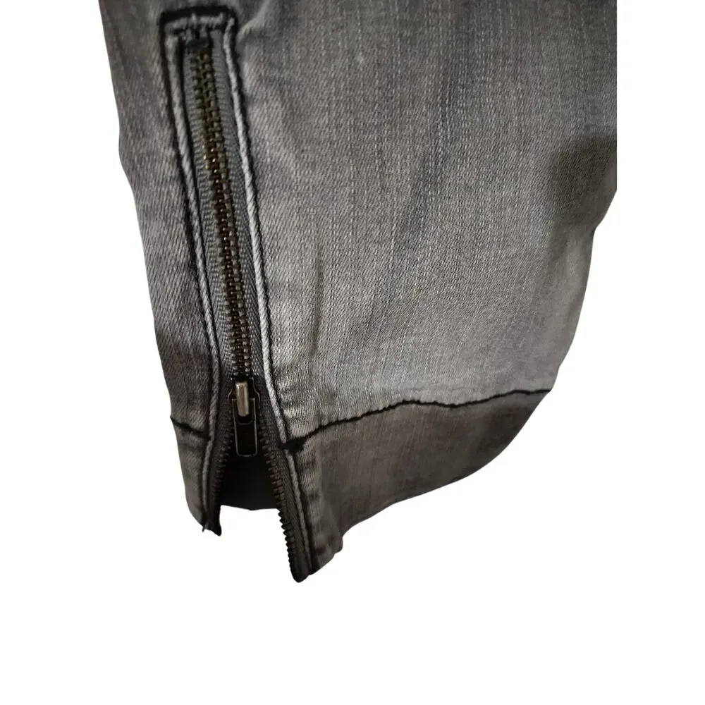 3643) Rock & Republic Gray Stone Wash Fever Midrise Pullon Denim Jeggings 8 M - Picture 7 of 10